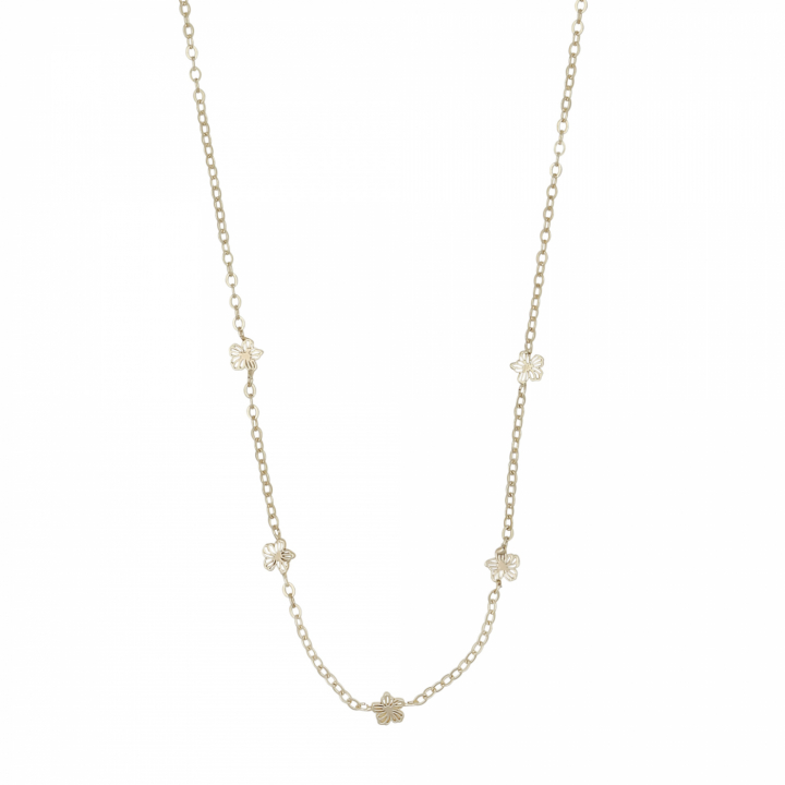 Flora daisy Halsband Guld i gruppen Halsband / Guldhalsband hos SCANDINAVIAN JEWELRY DESIGN (1400-0440-257)