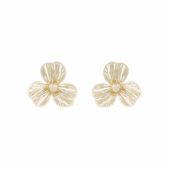 Flora petal Örhängen Guld i gruppen Örhängen / Guldörhängen hos SCANDINAVIAN JEWELRY DESIGN (1400-6400-257)