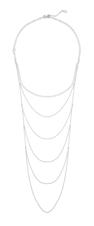CU draped halsband Silver 90 cm i gruppen Halsband / Silverhalsband hos SCANDINAVIAN JEWELRY DESIGN (1421210009)