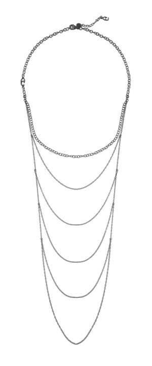 CU draped halsband black 90 cm i gruppen Halsband / Silverhalsband hos SCANDINAVIAN JEWELRY DESIGN (1421240009)