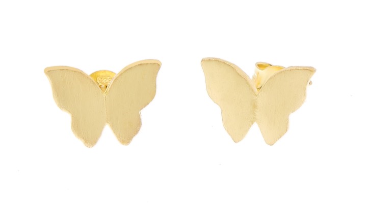 Butterfly örhänge Guld i gruppen Örhängen / Guldörhängen hos SCANDINAVIAN JEWELRY DESIGN (1421420004)