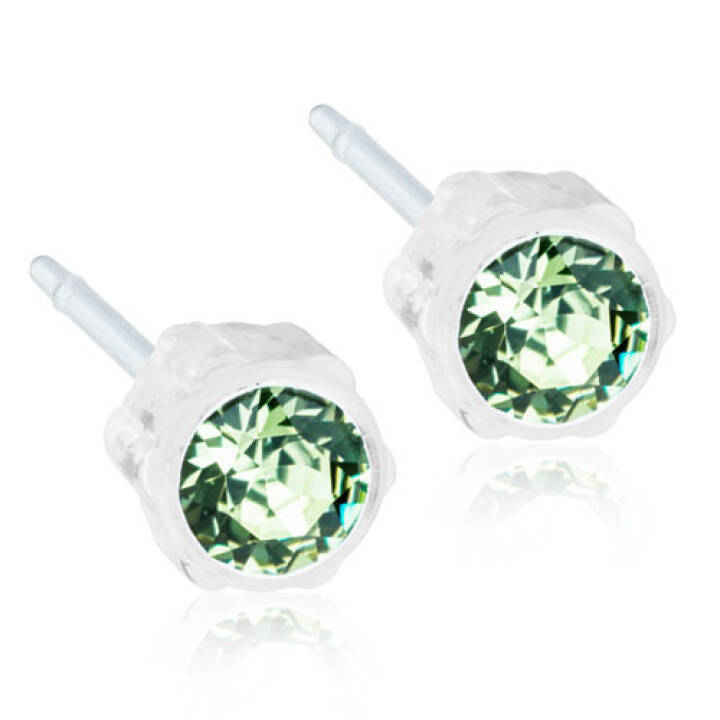 BLOMDAHL Medical Plastic  4 mm Peridot Örhänge