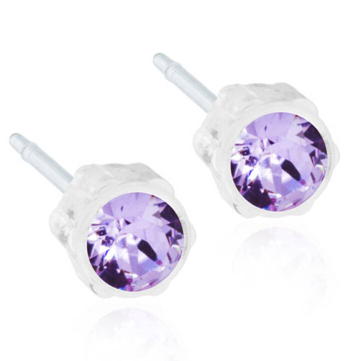 BLOMDAHL Medical Plastic  4 mm Violet Örhänge