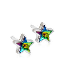 MP Star 6 mm, Green shimmer i gruppen Örhängen hos SCANDINAVIAN JEWELRY DESIGN (15-0108-86)