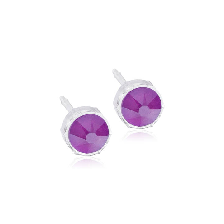 Medical Plastic  6 mm Electric purple Örhänge