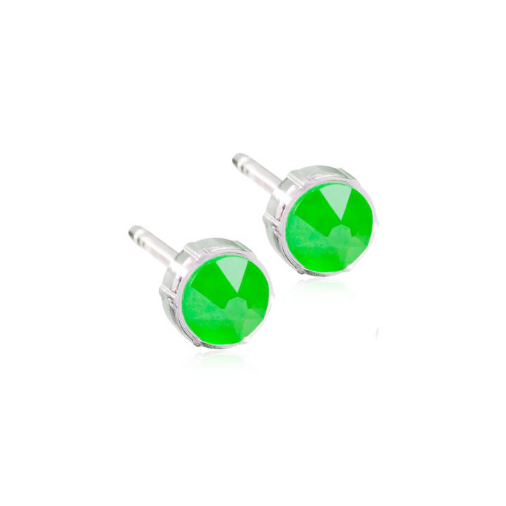 Medical Plastic  6 mm Electric green Örhänge