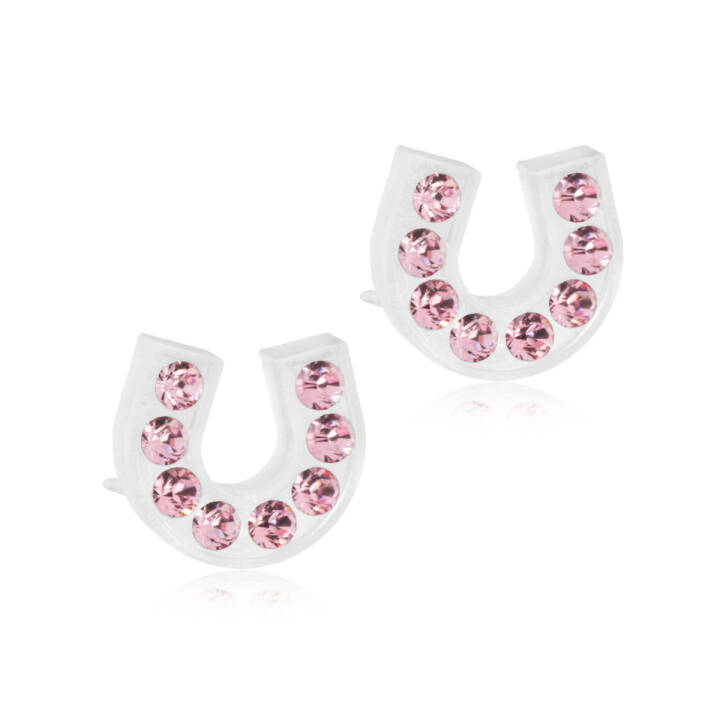 Medical Plastic Brilliance Horseshoe 7 mm Light rose Örhänge