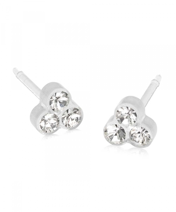 Clover 6 mm, Cryal Medical Plastic i gruppen Örhängen hos SCANDINAVIAN JEWELRY DESIGN (15-0125-01)