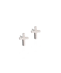 NT Brilliance Cross 8 mm, Crystal i gruppen Örhängen / Silverörhängen hos SCANDINAVIAN JEWELRY DESIGN (15-12171-01)