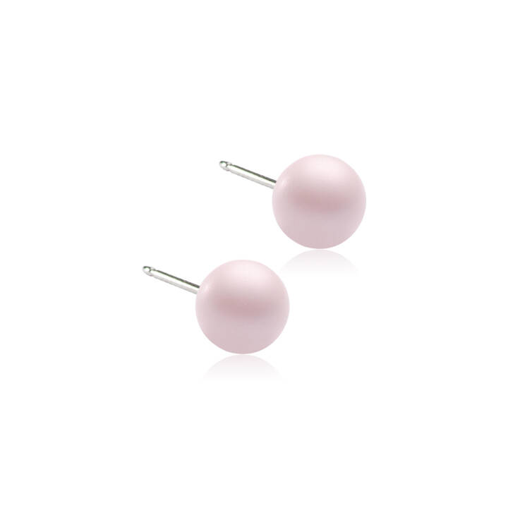 Natural Titanium Pearl 6 mm Pastel light rose Örhänge