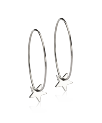 NT Ear Ring 25 mm, Pendant Star 8 mm i gruppen Örhängen / Silverörhängen hos SCANDINAVIAN JEWELRY DESIGN (15-1281-2200)