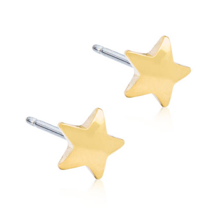 BLOMDAHL Golden Titanium Star 5 mm Örhänge