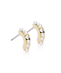 GT Pendant Mixed Curved 10 mm, Crystal/White i gruppen Örhängen / Pärlörhängen hos SCANDINAVIAN JEWELRY DESIGN (15-13146-159)