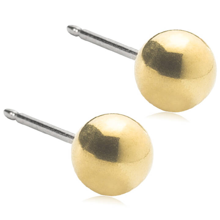 BLOMDAHL Golden Titanium Ball 5 mm Örhänge