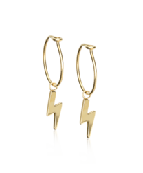 GT Ear Ring 14 mm, Pendant Flash 11 mm i gruppen Örhängen / Guldörhängen hos SCANDINAVIAN JEWELRY DESIGN (15-1352-8500)