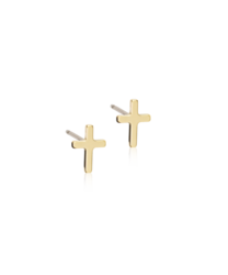 GT Plain Cross 8 mm i gruppen Örhängen / Guldörhängen hos SCANDINAVIAN JEWELRY DESIGN (15-1371-00)