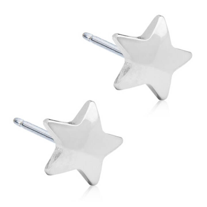 Silver Titanium Star 8 mm Örhänge i gruppen Örhängen hos SCANDINAVIAN JEWELRY DESIGN (15-1422-00)