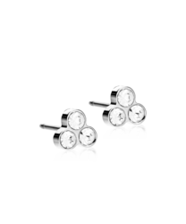 ST Clover 6 mm, Crystal i gruppen Örhängen / Silverörhängen hos SCANDINAVIAN JEWELRY DESIGN (15-1425-01)