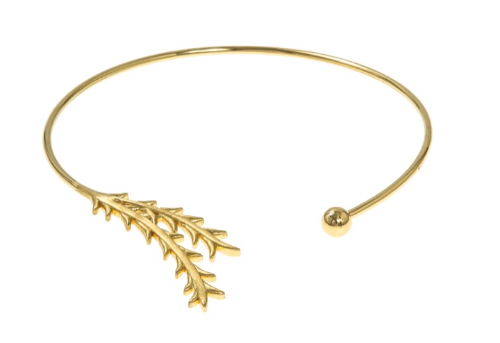 Tree twig bangle armband Guld i gruppen Halsband / Guldhalsband hos SCANDINAVIAN JEWELRY DESIGN (1521121002)