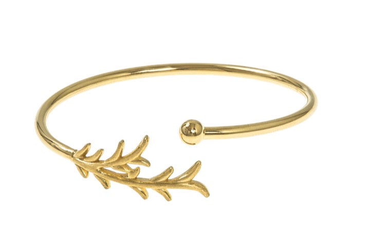 Tree twig bangle brace armband guld i gruppen Armband / Armringar hos SCANDINAVIAN JEWELRY DESIGN (1521321002)