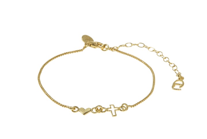 Trust brace armband guld i gruppen Armband / Guldarmband hos SCANDINAVIAN JEWELRY DESIGN (1524321010)