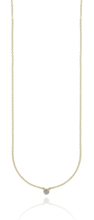 Cubic halsband Guld 55-60 cm i gruppen Halsband / Guldhalsband hos SCANDINAVIAN JEWELRY DESIGN (1526221012)