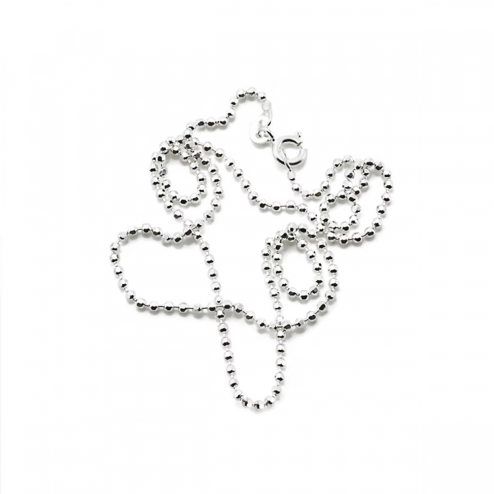 Bead Chain D/C 1.8 mm Halsband Silver 50 cm i gruppen Efva Attling Back Week / Efva Attling Black Week - 20% hos SCANDINAVIAN JEWELRY DESIGN (16-100-00790-0050)