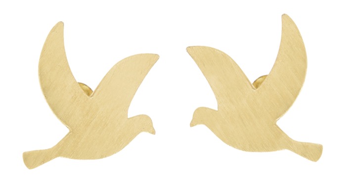 Peace örhänge Guld i gruppen Örhängen / Guldörhängen hos SCANDINAVIAN JEWELRY DESIGN (1611521008)