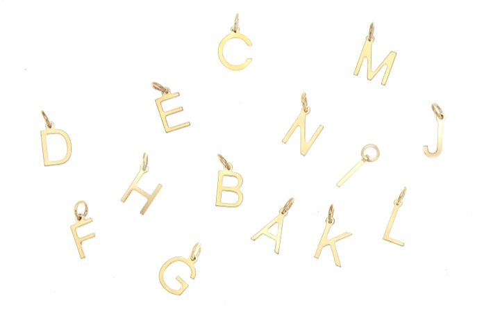 Letters bokstäver A-Z guld i gruppen Halsband / Guldhalsband hos SCANDINAVIAN JEWELRY DESIGN (161212R)