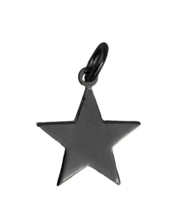 Letters star black i gruppen Halsband / Silverhalsband hos SCANDINAVIAN JEWELRY DESIGN (1621141005)