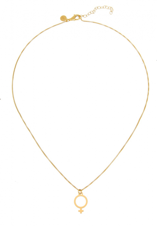 CU JEWELLERY Letters venus neck gold 42-47 cm