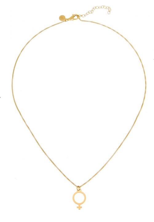 Letters venus neck gold 42-47 cm i gruppen Halsband / Guldhalsband hos SCANDINAVIAN JEWELRY DESIGN (1622121007)