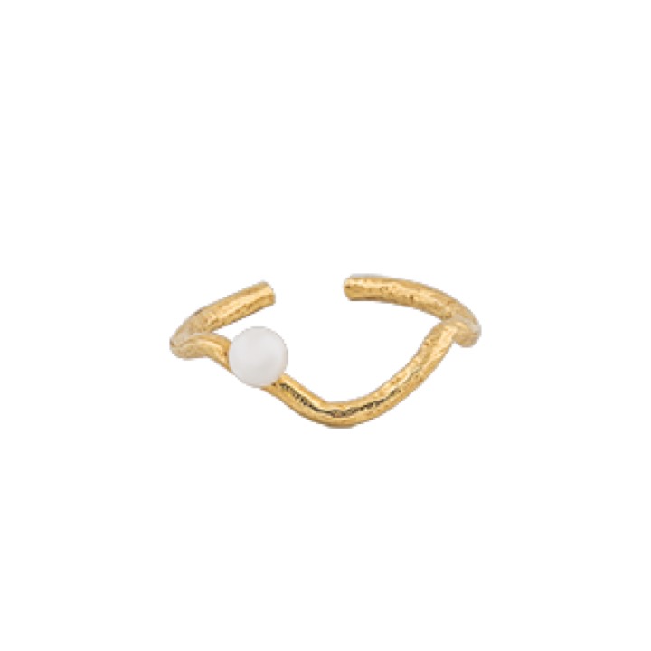 One Pearl ring guld i gruppen Ringar / Pärlringar hos SCANDINAVIAN JEWELRY DESIGN (1632521001)