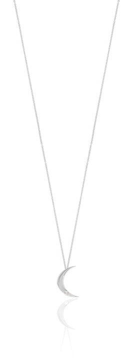 CU JEWELLERY One moon halsband Silver 65-75 cm