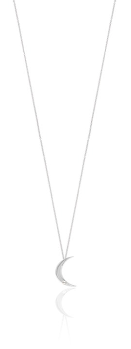 One moon halsband Silver 65-75 cm i gruppen Halsband / Silverhalsband hos SCANDINAVIAN JEWELRY DESIGN (1635211001)