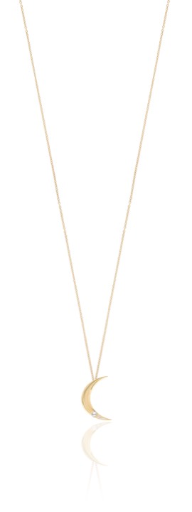 CU JEWELLERY One moon halsband Guld 65-75 cm