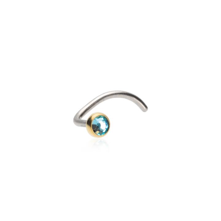 GT Bezel 3 mm, Aquamarine i gruppen Accessoarer / Piercing hos SCANDINAVIAN JEWELRY DESIGN (17-1302-05)
