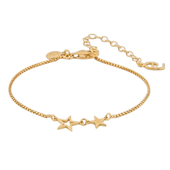 Double star brace armband guld i gruppen Armband / Guldarmband hos SCANDINAVIAN JEWELRY DESIGN (1716321001)