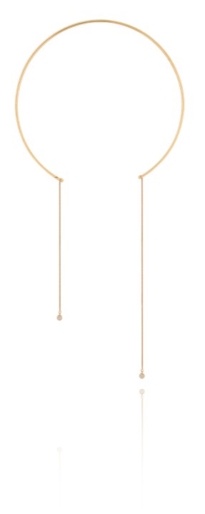 Brilliant bangle halsband double Guld i gruppen Halsband / Guldhalsband hos SCANDINAVIAN JEWELRY DESIGN (1718121004)