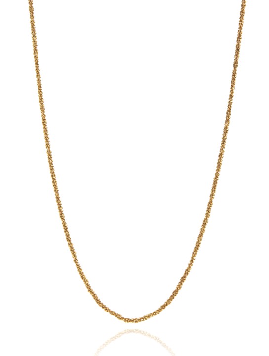 Roof plain halsband Guld 39-44 cm i gruppen Halsband / Guldhalsband hos SCANDINAVIAN JEWELRY DESIGN (1721120001)