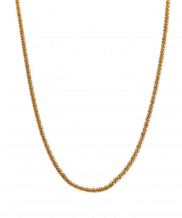 CU JEWELLERY Roof big plain halsband Guld 40-45 cm