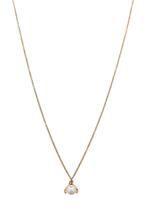 Pearl short halsband Guld 42-47 cm i gruppen Halsband / Guldhalsband hos SCANDINAVIAN JEWELRY DESIGN (1814122001)
