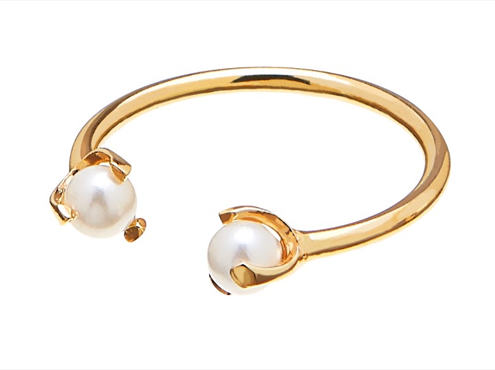 CU JEWELLERY Pearl small ring ONE SIZE guld