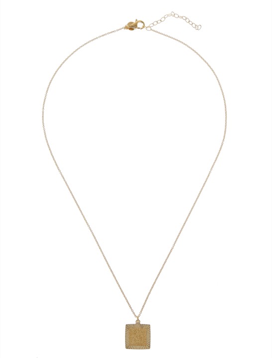 Two square pendant halsband Guld 45-60 cm i gruppen Halsband / Guldhalsband hos SCANDINAVIAN JEWELRY DESIGN (1821120001)