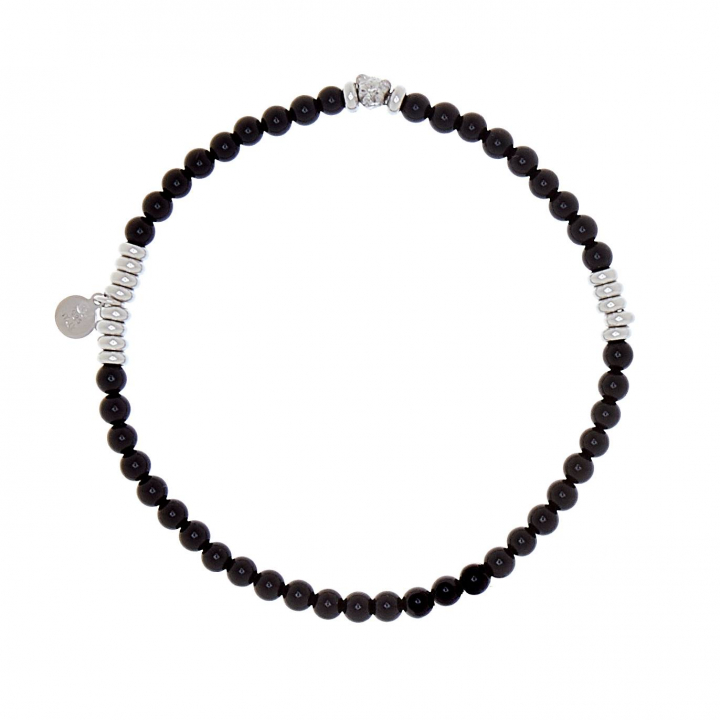 Product Image for CU JEWELLERY Bear elastic brace armband black Silver 21 cm