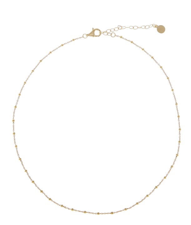 CU JEWELLERY Two beaded halsband – Guld