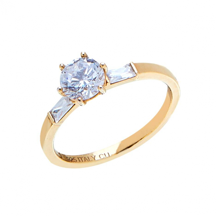 CU JEWELLERY Two tripple stone ring guld 16,5