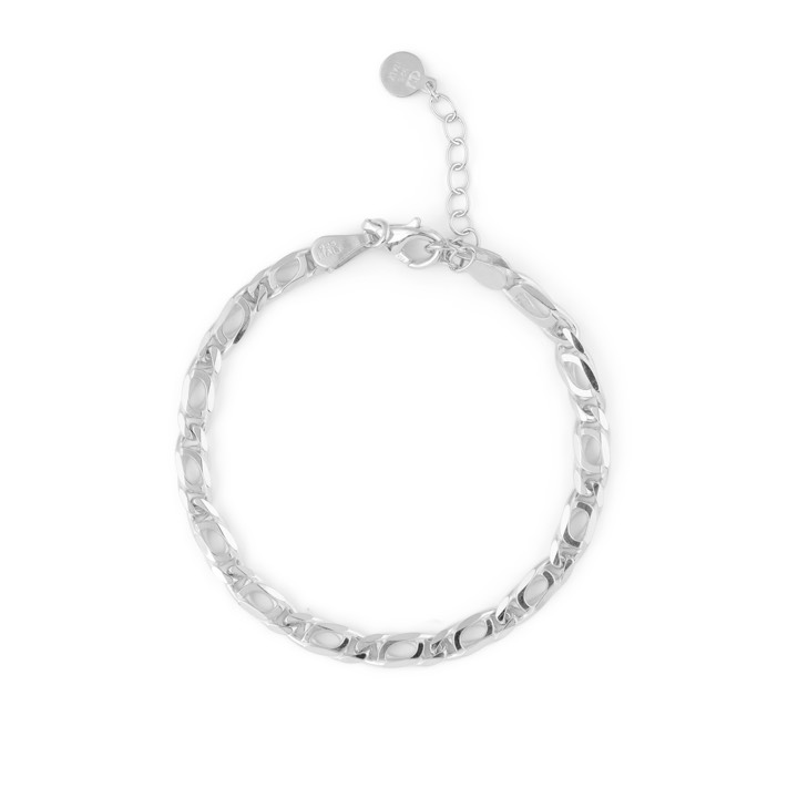 CU JEWELLERY Victory plain brace Silver 16-20 cm