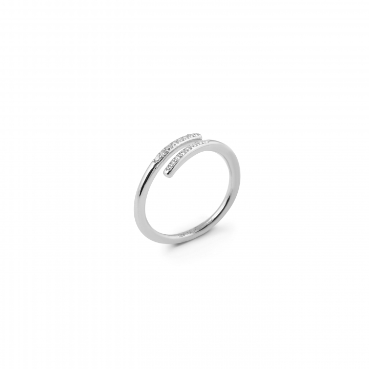 CU JEWELLERY Loop stone ring Silver 16/17