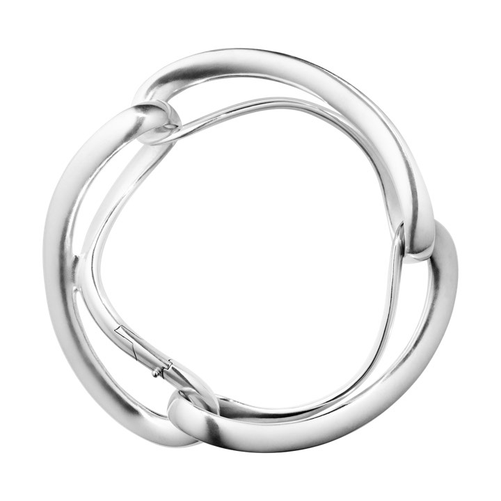 Georg Jensen INFINITY BANGLE SILVER 3 LINK NEW ML